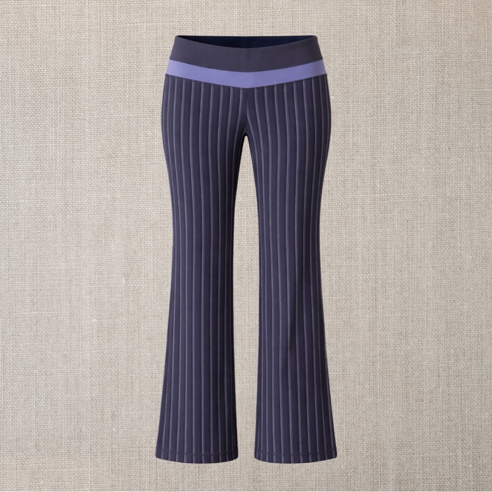 Lululemon Groove Pant III - Purple/Blue Pinstripe - Reversible